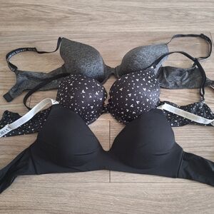 Victoria's Secret Black Bra Bundle 34C